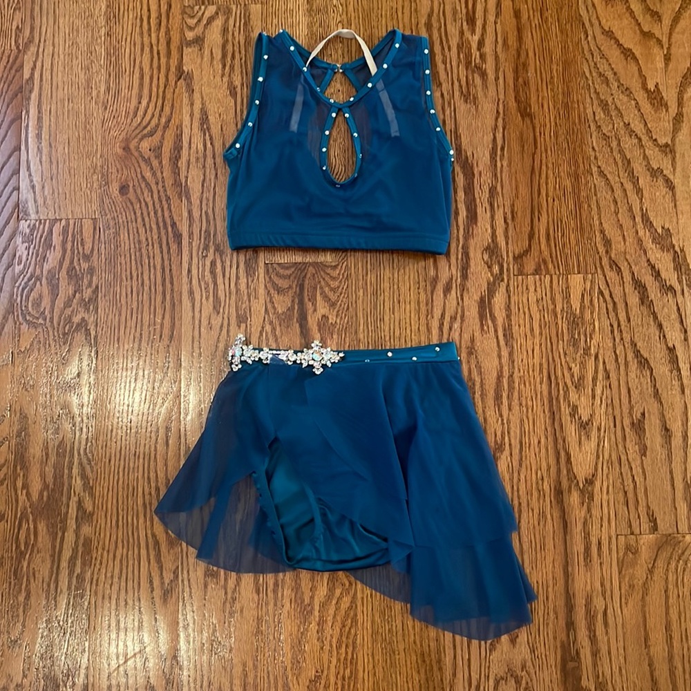 Révérence Teal Lyrical Dance Costume - Picture 3 of 8